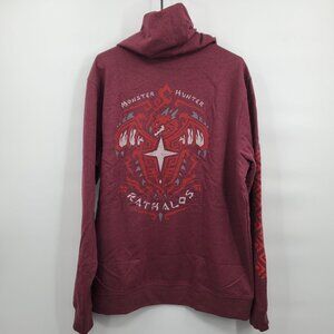 Monster Hunter Rathalos Hunter Hoodie Sweater Top Men Size XL NWT Full Zip
